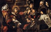 SERODINE, Giovanni Christ among the Doctors oil painting artist